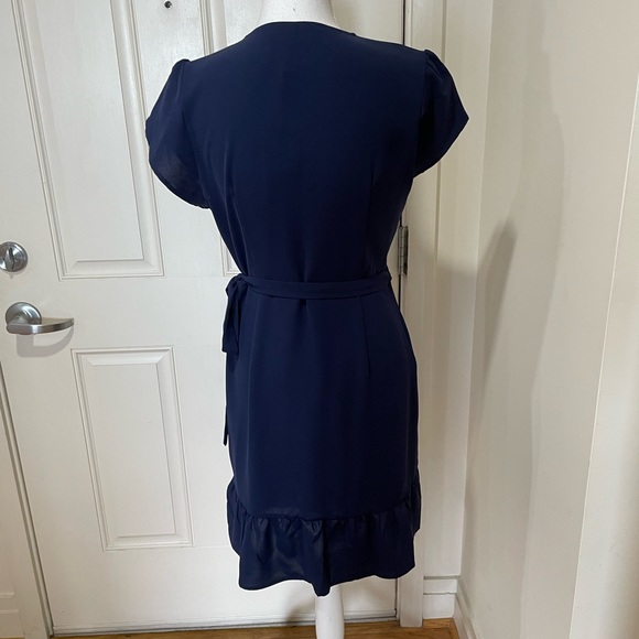 NWT Petal Sleeve Wrap Dress - Picture 6 of 11
